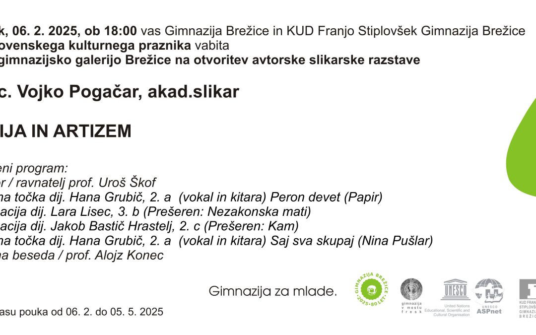 Vabilo na otvoritev slikarske razstave